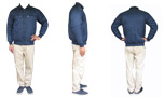 Áo khoác trần bông 3 lớp màu xanh tím than
